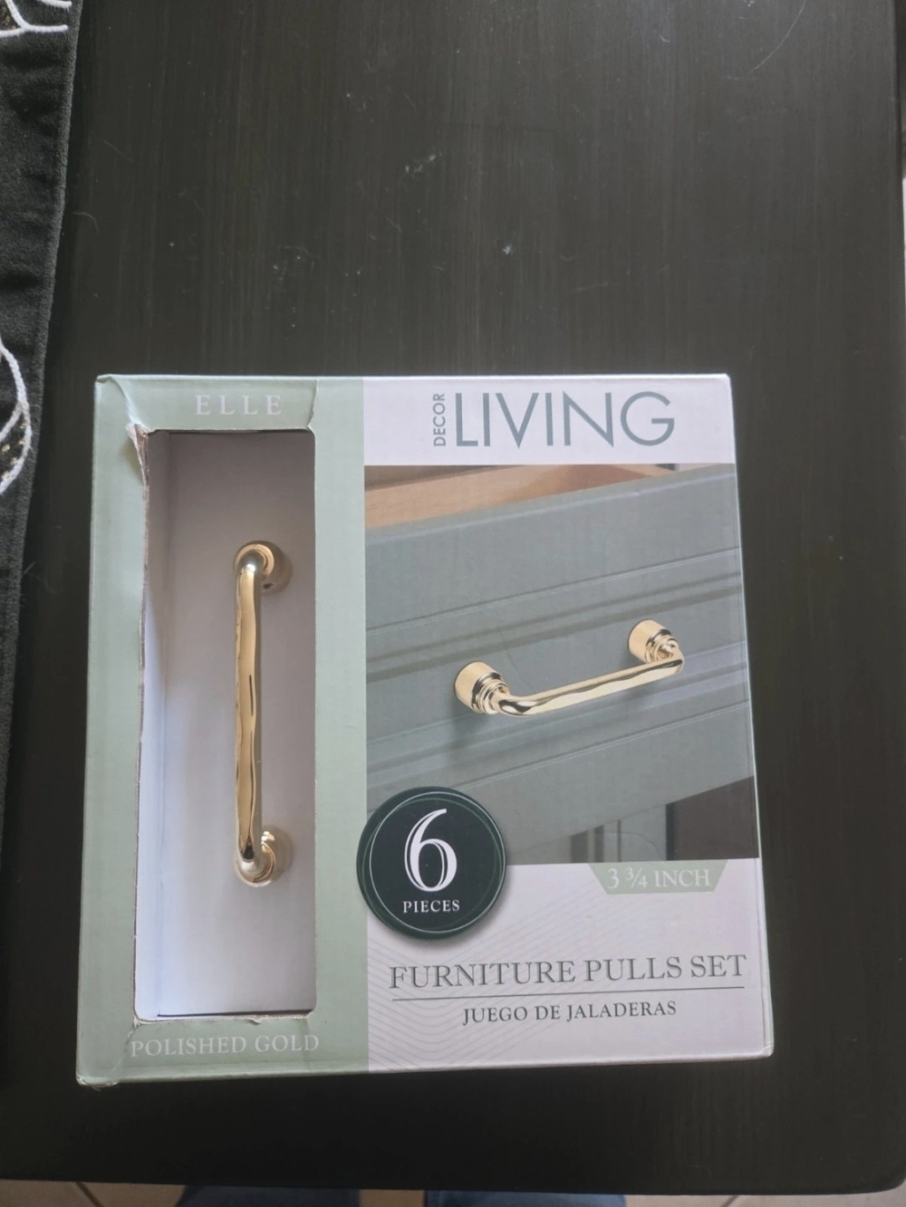 Elle Decor Polished Gold Furniture Pulls Set - Shiny Gold Finish